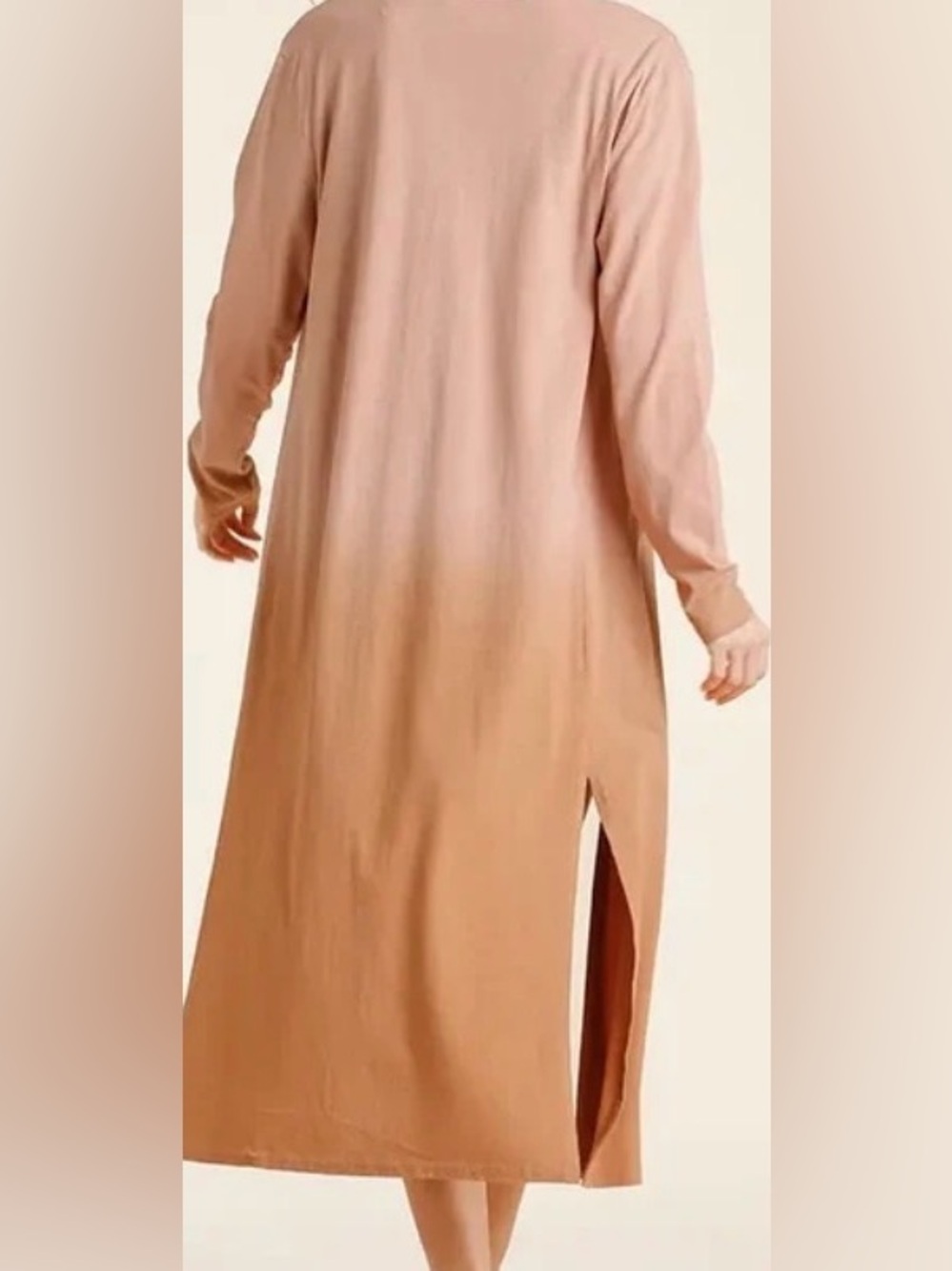 Umgee Blush Open-Front Lightweight Duster/Ombre